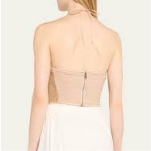 Alice + Olivia Jaymee Embellished Crystal Cropped Halter Top - Picture 7 of 7